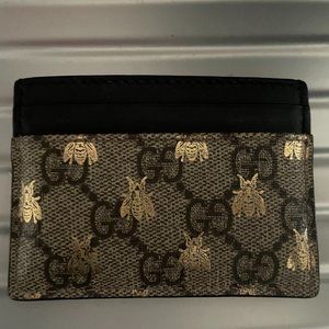 authentic gucci bee card holder card case walltes gg supreme women's men's